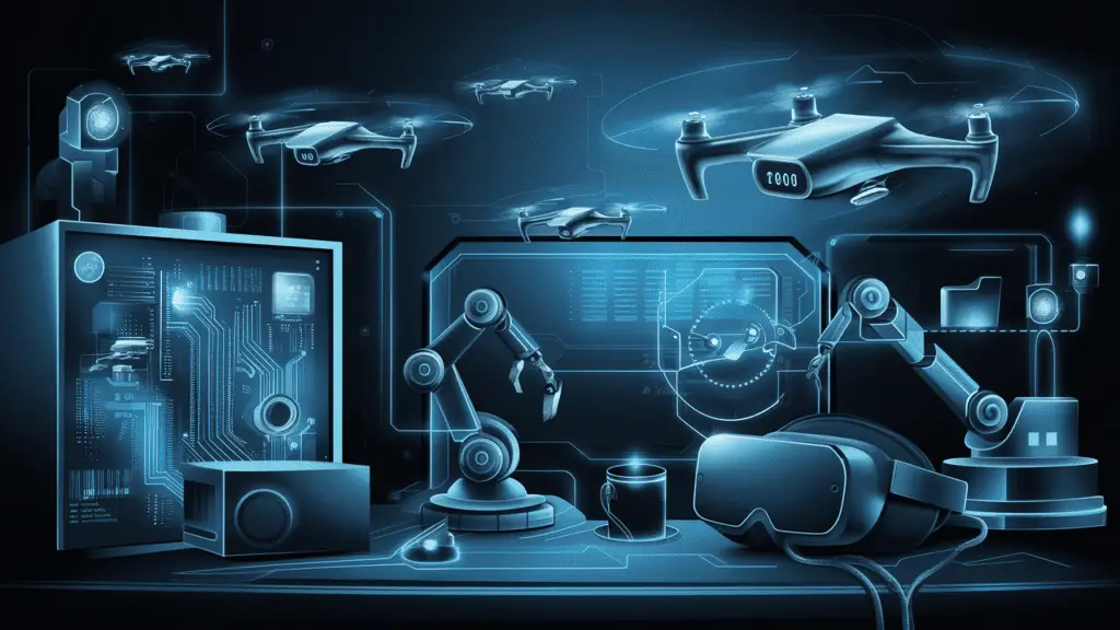 Tendências tecnológicas, 2024, inteligência artificial, realidade virtual, internet das coisas, metaverso, computação em nuvem, segurança cibernética, biotecnologia, blockchain, hiperpersonalização, robótica, automação.